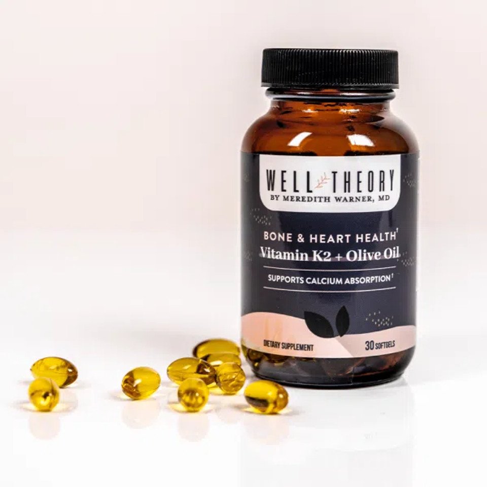 Vitamin K2 + Olive Oil Softgels: Bone & Heart Health + Blood Flow Support