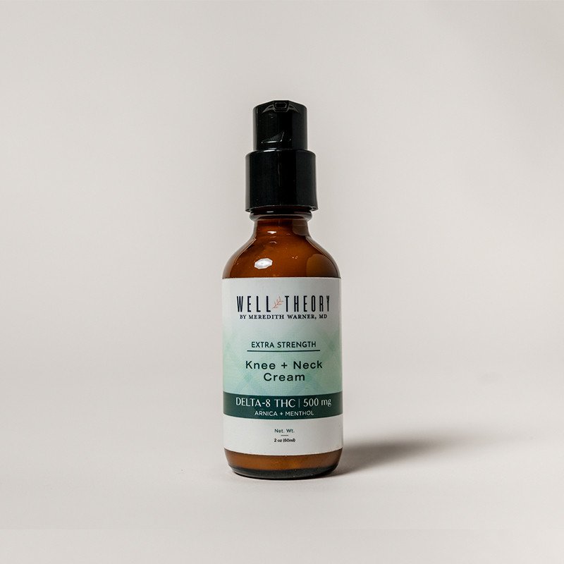 Delta-8 THC Knee + Neck Pain Relief Cream: D8, Menthol, Arnica, 2oz