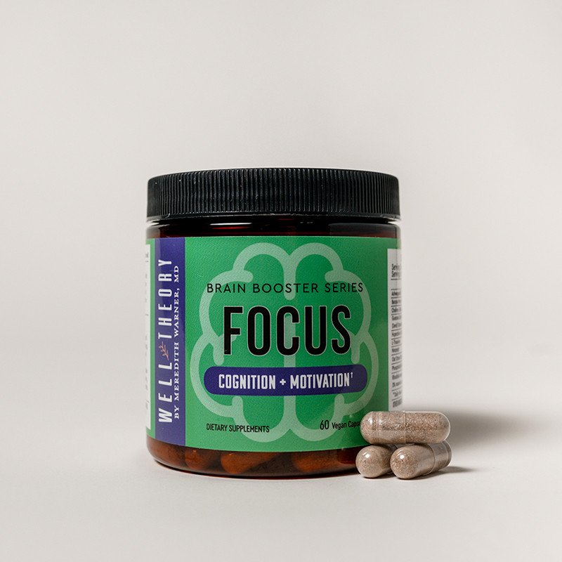 Focus Brain Booster: Rhodiola, Huperzine A, Bacopa Monnieri, Ashwagandha, Choline & More