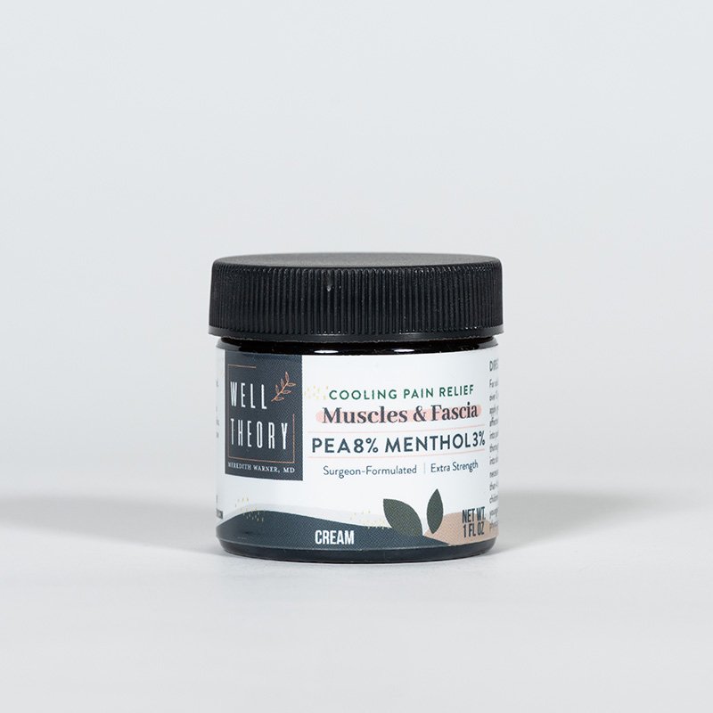 Pain Relief + Recovery Cream: PEA, Menthol, Turmeric, Rosehip, 1oz