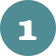 A white number 1 centered in a teal-green circle, suggesting purity, on a plain background.